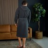 ADR Mens French Terry Sweatshirt Hooded Robe, Long Hoodie - 3 of 4
