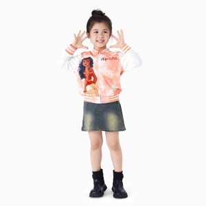 Disney Princess Moana Frozen Elsa Jacket Lightweight Classic Zip up Color Block Sweatshirt - 1 of 4