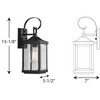 Progress Lighting Gibbes Street 1-Light Wall Lantern in Antique Bronze with Clear Beveled Glass - image 2 of 3