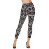 Memoi Exhale Abstract Print Leggings Black Collage S-M - 2 of 4