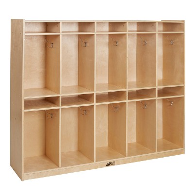 Ecr4kids 10-section Coat Locker, Classroom Furniture, Natural : Target