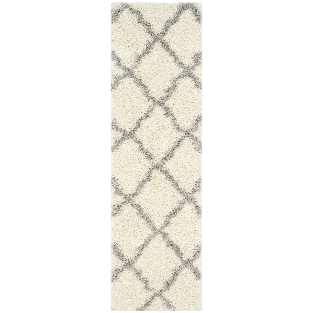  Runner Quatrefoil Design Loomed Ivory/Gray