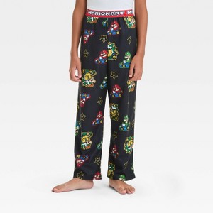 Boys' Mario Kart Pajama Pants - Black - 1 of 3
