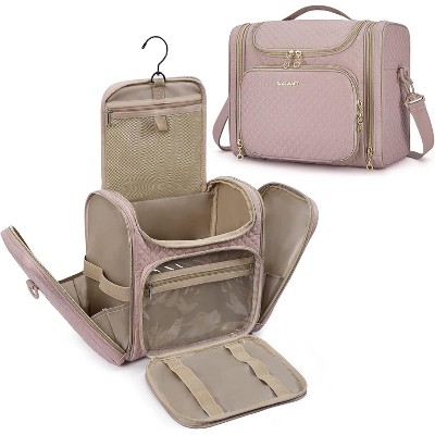 Paaaawaters Travel Toiletry Bag for Women, Water-resistant Cosmetic Makeup Bag, Large Capacity Door Room Essentials Travel Organizer