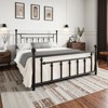Elegant 14 Inch Metal Bed Frame with Vintage Headboard & Footboard, No Box Spring, Underbed Storage, Quiet & Easy Assembly - 3 of 4