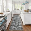Washable Vintage Rug Non Slip Low Pile Rug Soft Floral Distressed Throw Floor Cover Foldable Indoor Carpet for Living Room Bedroom Playroom Nursery - 3 of 4