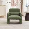 Modern Chenille Fabric Living Room Chair, Upholstered Armchair Leisure Single Sofa Chair for Bedroom, Office, Apartment - 4 of 4