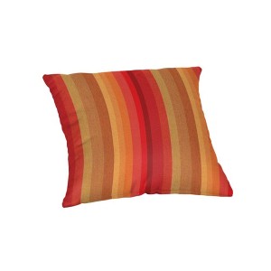 Casual Cushion Patterned Sunbrella Fabric 1-Piece Indoor/Outdoor Square Throw Pillow,15"W x 15"L - 1 of 4