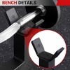 ER KANG Preacher Curl Bench, 350LBS Strength Training Biceps Bench for Home Gym, Weight Bench with Wheels Moving, Adjustable Arm Pad and Seat - 3 of 4