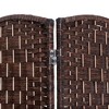 Resenkos 4-Panel Folding Room Divider Privacy Screen - 6FT Tall Portable Wicker Weave, for Bedroom/Home Office, - 2 of 4