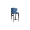 Aumsville Counter Height Barstool Steel Blue - Alder Bay: Modern Upholstered, Steel Frame, Fixed 26" Seat Height - 2 of 3