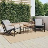 vidaXL Patio Chairs with Cushions Outdoor Garden Furniture Black Steel - 2 of 4