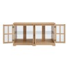 FONTOI Vintage Curio Display Cabinet, Glass Door Showcase with Adjustable Shelves for Collections, for Home or Office, Oak, 15.75"*32.09"*59.06" - 2 of 4