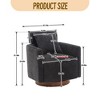 NicBex Chenille Accent Chair,Upholstered Living Room Chairs with Curved Backrest and Wooden Base,Modern Armchair,Accent Chairs for Living Room - 3 of 4