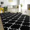 4'x6' Geometric Pattern Living Room Rug, Fluffy Non-Slip Rug - 3 of 4
