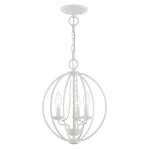 Livex Lighting Arabella 3 - Light Chandelier in  White - 1 of 3