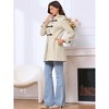 INSPIRE CHIC Women's Winter Trench Mid-thigh Hooded Toggle Duffle Pea Coat with Pockets - 4 of 4