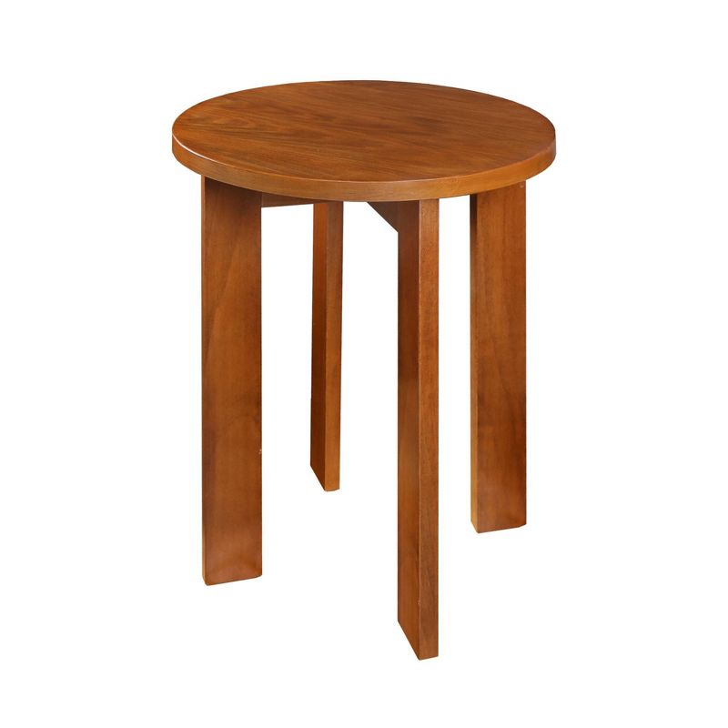 16&#34; Round Side End Table with American Gum Wood Sweet Oak - Flora Home, 2 of 11
