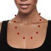 Ross-Simons Red Coral Bead Station Necklace in 14kt Yellow Gold - 2 of 4