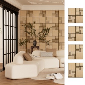 UNISOAR Wood Acoustic Wall Panels-Self-Adhesive 3D Wood Slat Wall Panel-Sound Absorbing Panels for Noise Reducing-Feature Wall Decor for Home & Office - 1 of 4