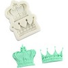 O'Creme Double Crown Silicone Fondant Mold - 1.5" x 1.25" - White - image 2 of 4