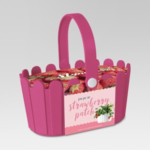 Strawberry Patch Pink Basket - Buzzy Seeds - 1 of 1