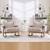 NicBex Accent Chair Rocking Chair Modern Glider Rocking Chair with Metal Frame Reading Chair for Bedroom, Living Room - 4 of 4