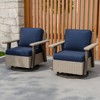 EAGLE PEAK Classic 2-Piece Patio Chair Set, 360° Swivel Rocking Chairs with Thick Cushions, All-Weather Wicker Outdoor Lounge Gliders - 2 of 4