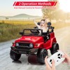 White 12V Licensed Toyota Ride On Truck Car For Kids With Remote Control Music Led Lights Suspension Double Doors And Safety Belt White - 2 of 4