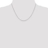 Black Bow Jewelry 0.6mm 14K White Gold Solid Boston Link Chain Necklace - 2 of 4