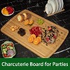 30x20 Extra Large Cutting Board, Bamboo Stove Top Cover, Over the Sink Cutting Board with Juice Groove, Heavy Duty Charcuterie Board, Pre Oiled - 4 of 4