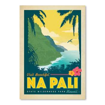 Americanflat Vintage Botanical Asa Hawaii Napali By Anderson Design Group Poster