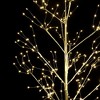 LuxenHome Lighted LED 3.9Ft Artificial Birch Tree with Prelit Branches with Metal Base White - 4 of 4