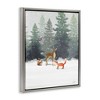 Stupell Industries Winter Season Forest Animals Floating Frame Canvas Art, Gray, 25" x 31" - 2 of 4