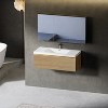 Christopher Knight Home Annabelle Modern Wood Striped Wall-Mounted Bathroom Vanity with Soft-Close Drawer and Quartz Sand Basin - 2 of 4