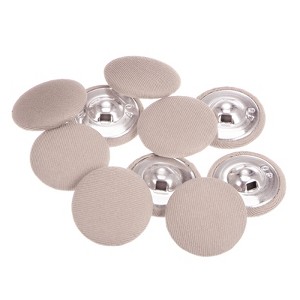 Unique Bargains Round Metal Sewing Cloth Covered Button 10 Pcs - 1 of 4