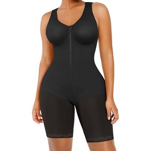 SHAPELLX Fajas Colombiana Shapewear for Women Tummy Control Butt Lifter Bodysuit Post Surgery Body Shaper—Black 38 - 1 of 3