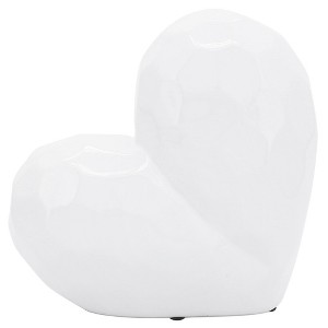 Creative Abstract Ceramic Heart Sculpture, Room, Office Decor or Gift - 1 of 4