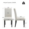 Upholstered Dining Chairs Parsons Chair Set of 2,Dining Chair with Wood Legs,Fabric Side Chair for Dining Room,Kitchen,Restaurant,Living Room - 2 of 4