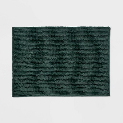 17"x24" Everyday Chenille Bath Rug Dark Green - Room Essentials™