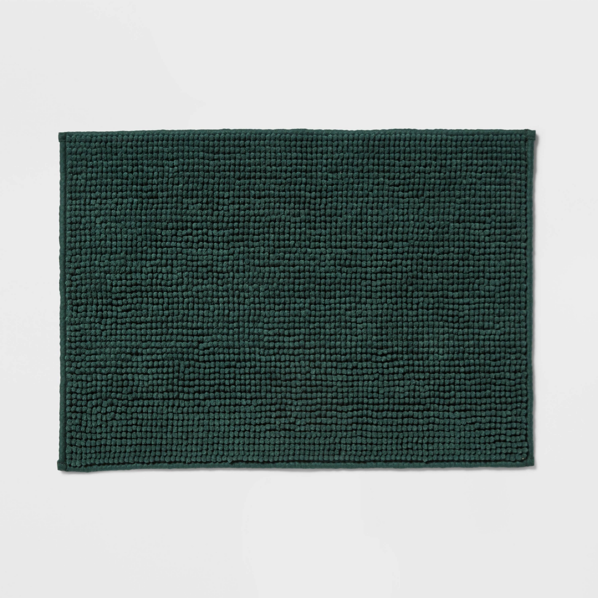 17"x24" Everyday Chenille Bath Rug Dark Green - Room Essentials™