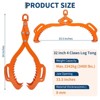 36inch Log Tongs with 3100 lbs Loading Capacity, 4 Claw Log Grabber Hook with Operating Handle for Tractors, Trucks, Forklifts - 2 of 4