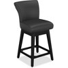 JUJABU 26.8 Inch Modern Swivel Barstools Set of 2 with Upholstered and Solid Wood Legs - 2 of 4