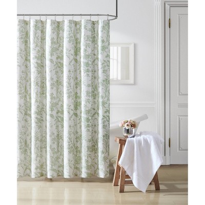 Natalie Shower Curtain Green - Laura Ashley