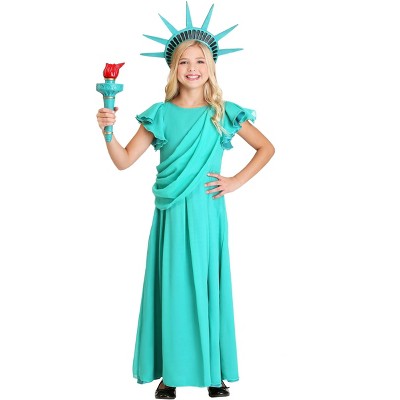 HalloweenCostumes.com Small Girl Girl's Statue of Liberty Costume, Blue