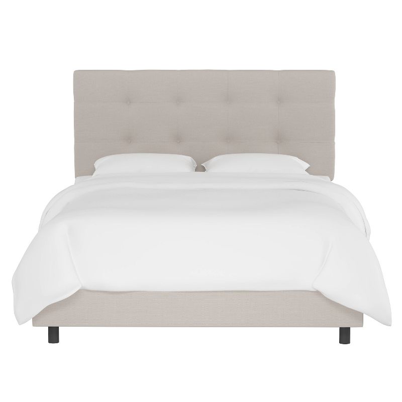 Skyline Furniture Dolce Button Pulled Bed in Linen, 3 of 10