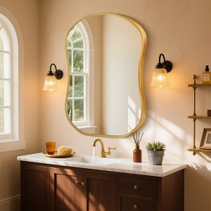 Beautyolove Gourd-Shaped Aluminum HD Shatterproof Glass Wall Mirror - 1 of 4