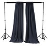 Slickblue Pack of 2 Polyester Backdrop Drapes – 96"H x 58"W, Rod Pocket, Semi Sheer, Serged Edges, 41 Colors Options - 2 of 3