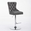 CAVINAS Counter Height Stools Set of 2, Adjustable Velvet Swivel Bar Stool with Gold Leg, Tufted Counter Stool Chair for Dining Room - 4 of 4