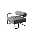 27" Modern Iron Accent Chair , Comfy Lazy Armchair for Living Room and Bedroom 4A - ModernLuxe - 4 of 4